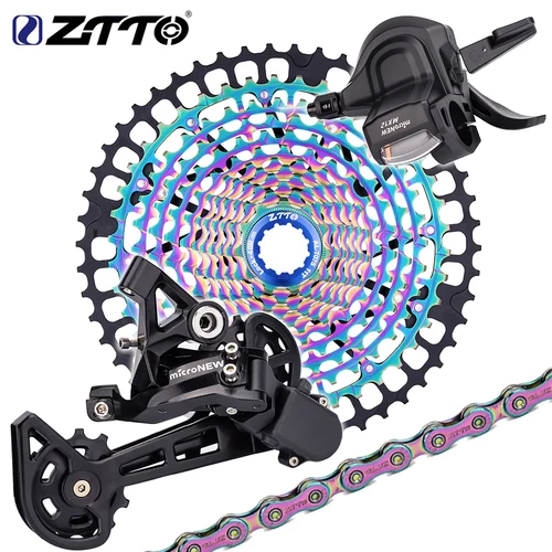自転車シフターとリアディレイラー,12スピードセット,1x12キット,12 sチェーン,マウンテンバイクスプロケット,ZTTO-MTB
