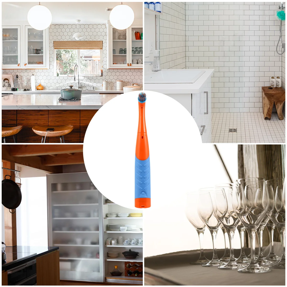 

Electric Cleaning Brushes Plastic Dish Pan Wash Scrubbers Comfort Handle Kitchen Bathroom Bathtub Tile Accessories