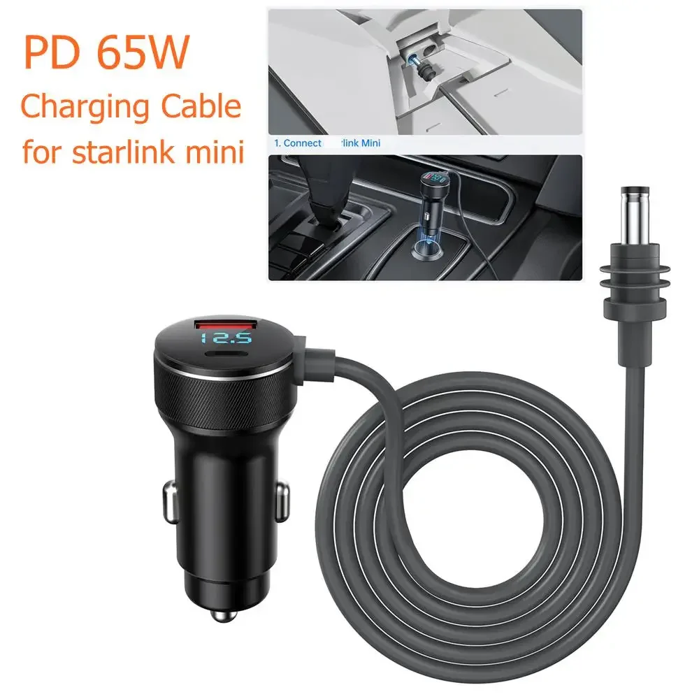 3M for Starlink Mini DC Power Cable Digital Display DC Car Power Cable for Satellite Mini Car Charger Supply Cord Accessories