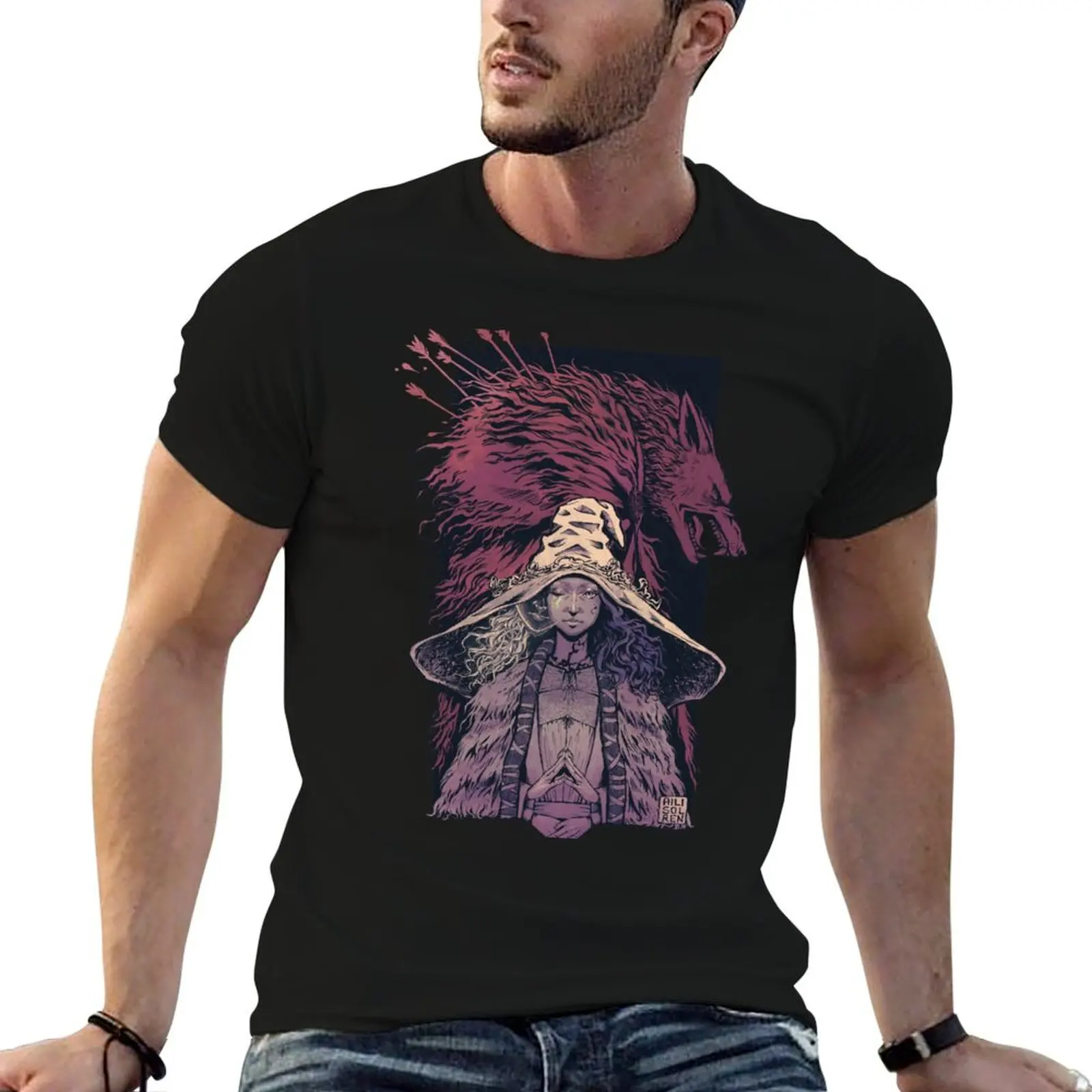Ranni and the Baleful Shadow - Desaturated T-Shirt graphic t shirt vintage Man t-shirt mens clothes
