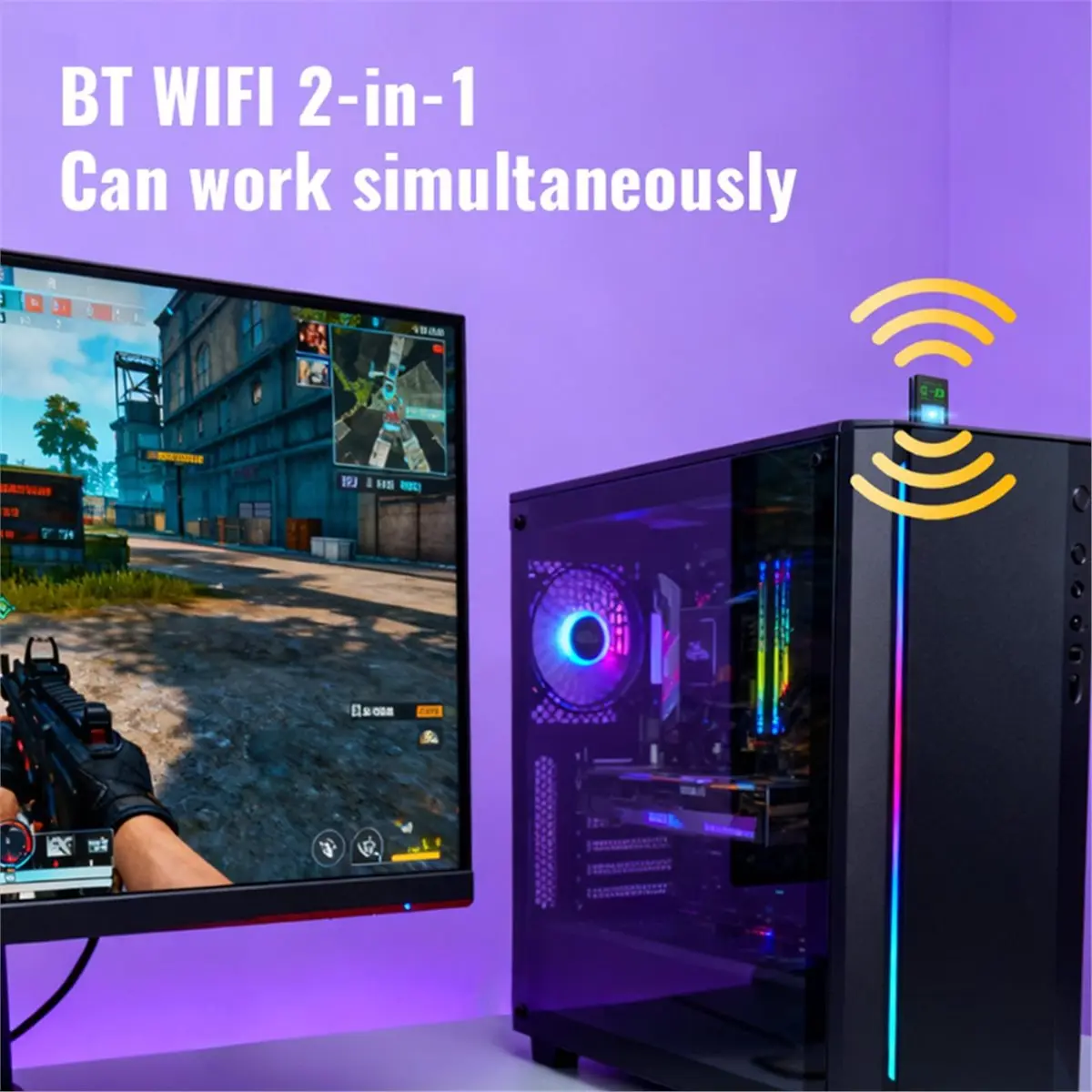 PC-Optimized AX900 WiFi 6 Adapter- Driver-Free Wireless Network Card Bluetooth 5.4, Dual Band 2.4G/5GHz& High-Speed