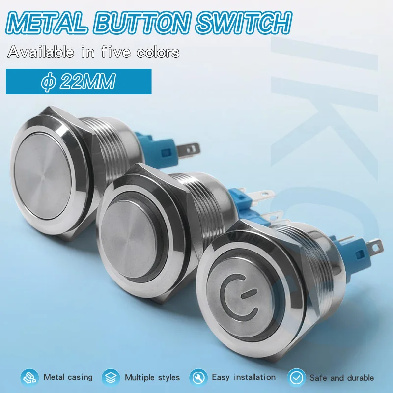 22MM Metal Push But…