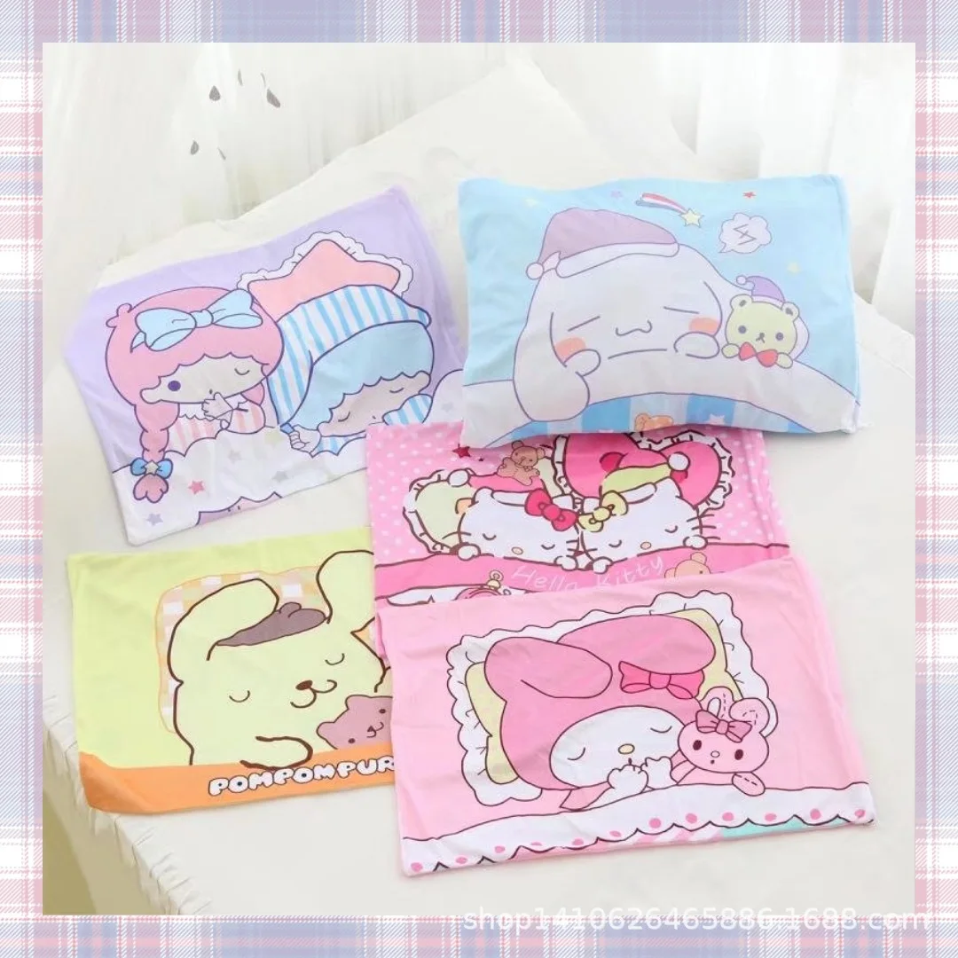 

Kawaii Sanrios Plush Hello Kittys Little Twin Stars Pillowcase Cute Cartoon Pillow Children Removable Washable Pillowcase Gift