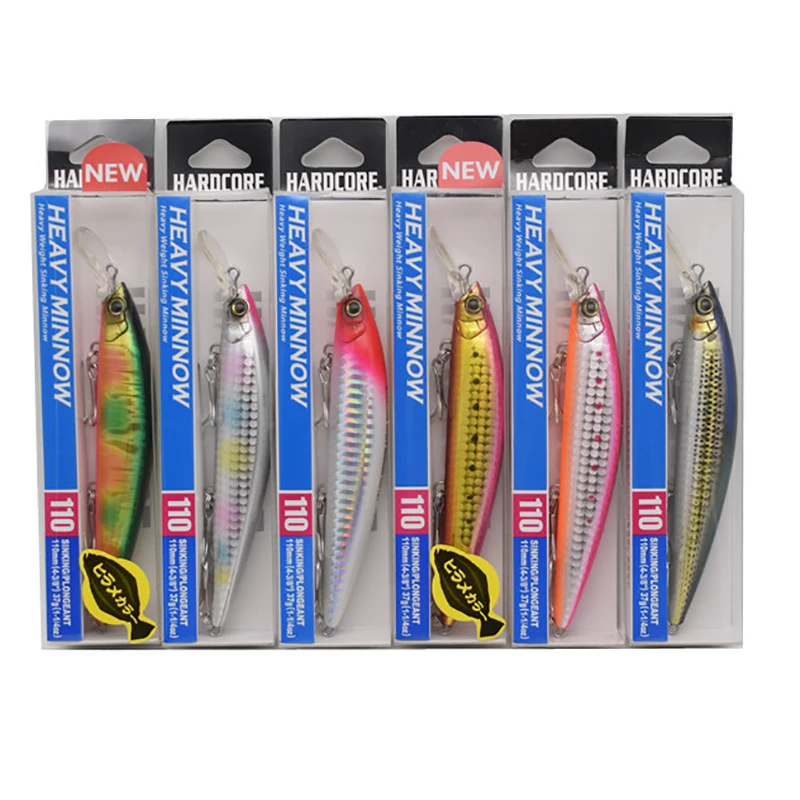 Duel hardcore heavy Minnow hard lure Bait Ocea Sinking Fishing