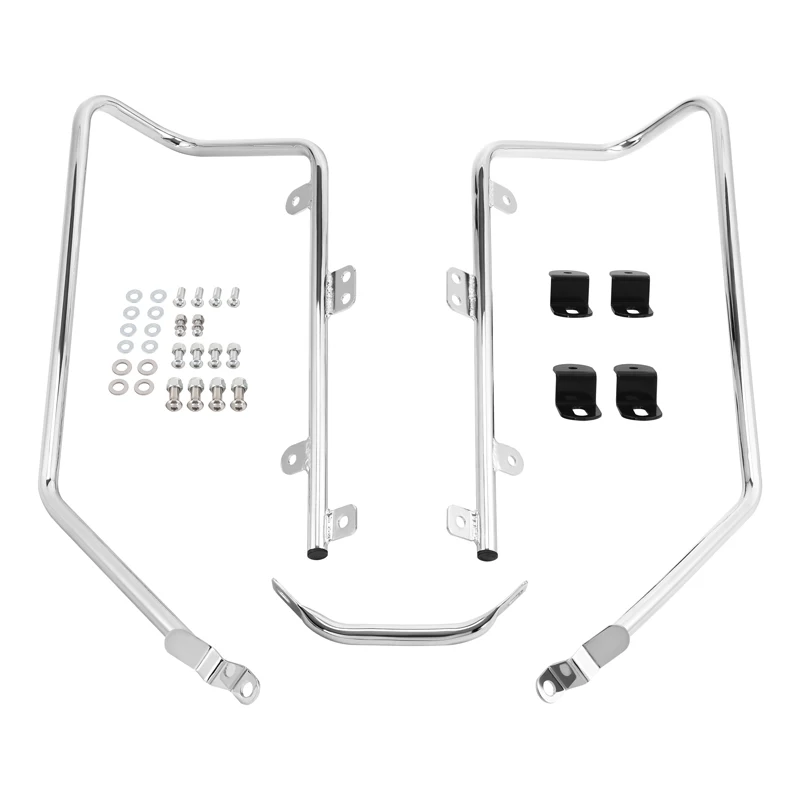 

Motorcycle Chrome Saddlebag Conversion Bracket Fit For Harley Dyna Street Bob Low Rider