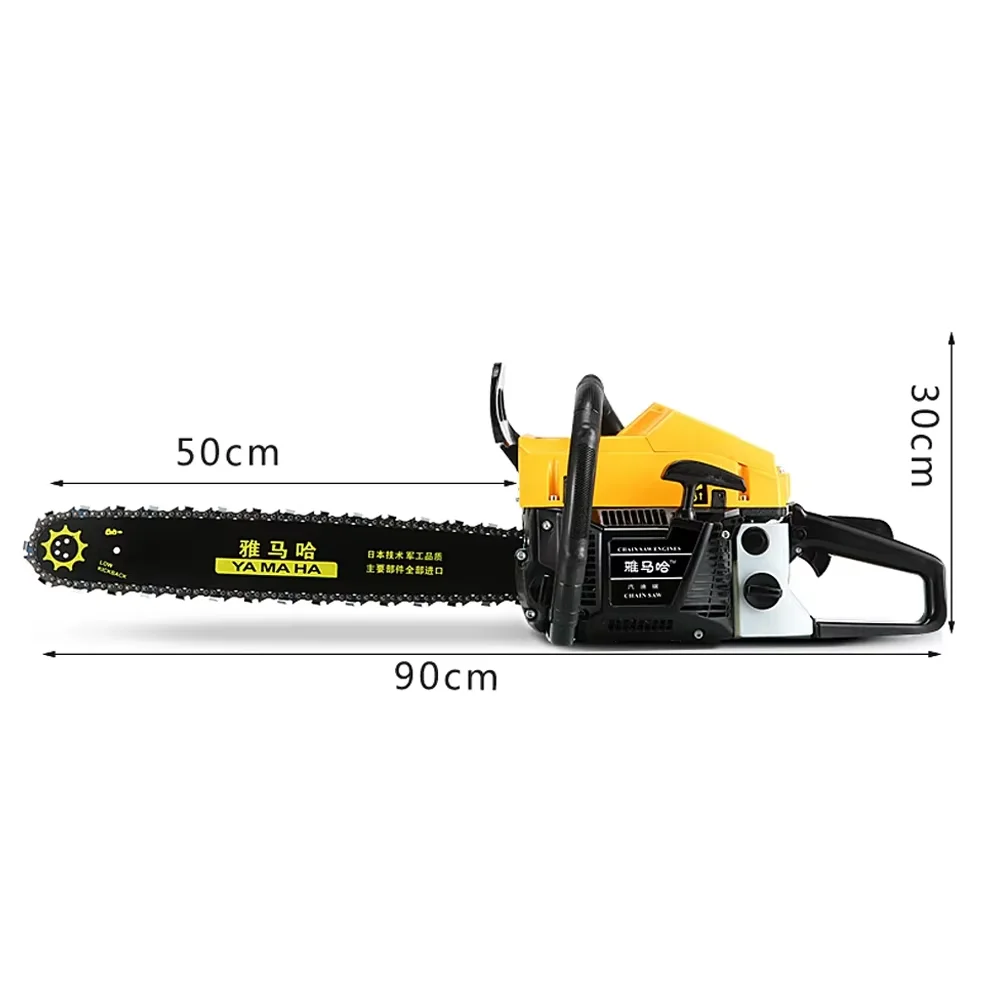 Four Stroke 75CC 9900W Gas Chain Saw 20 Inch Guide Bar High Efficiency Low Consumption Outdoor Logging Firewood Cutting Tools