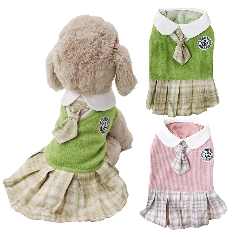 

Dog Clothing Spring and Autumn New Dress Teddy Dog Cute Cat Comfortable Clothing Dog Clothing, Pet Supplies