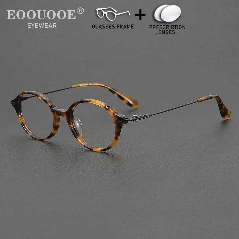 

Ellipse Prescription Glasses Women Acetate Titanium Optical Myopia Progressive Correct Eye Vision Lenses Eyewear Anti-Reflection