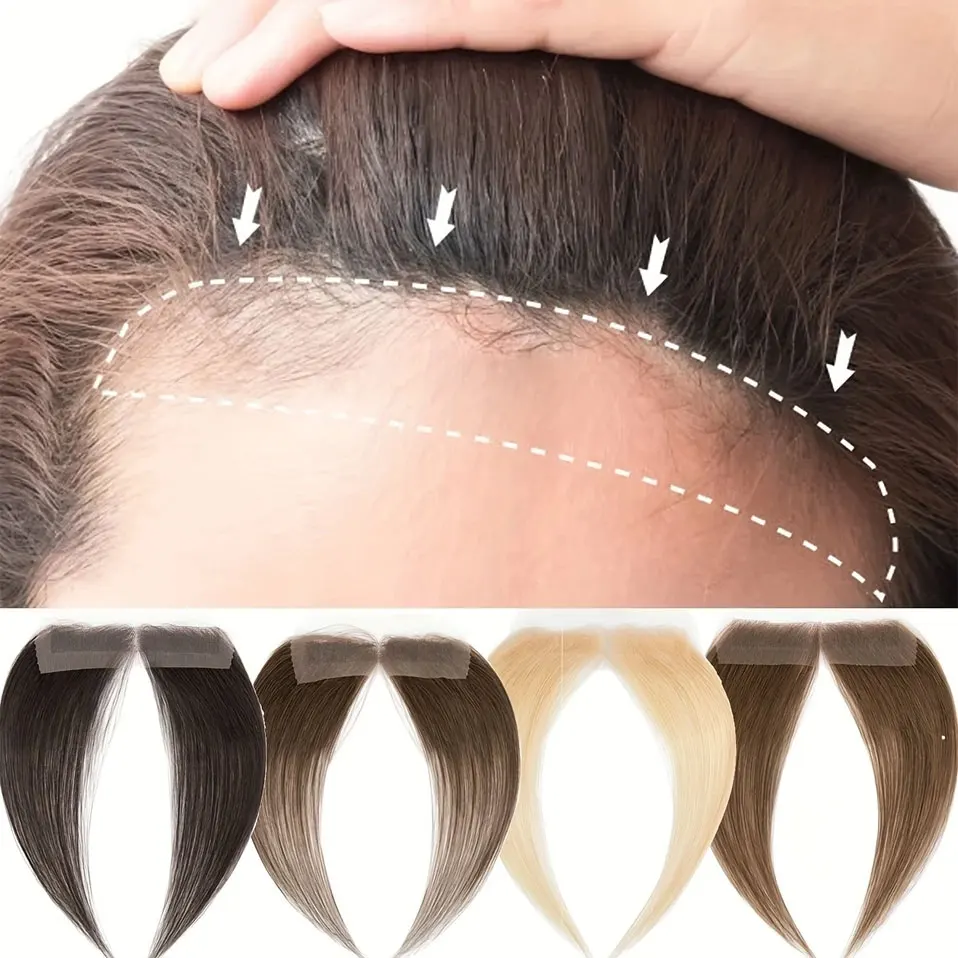 SEGO Human Hair Full Lace Hand-Tied Front Hairline For Women Natural Topper Hair Patches Add Hair Volume 10
