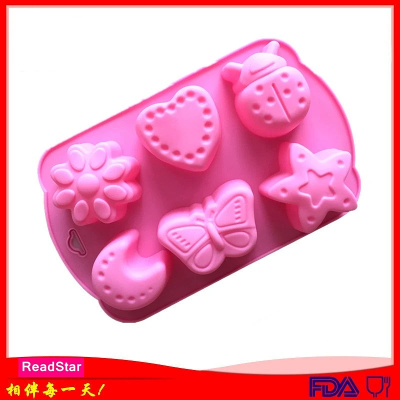 1PCS ReadStar 6CA035RD018 Insect & Moon Cake Silicone Molds 49 Cabities Happy Birthday Baking Mould DIY Soap Mold