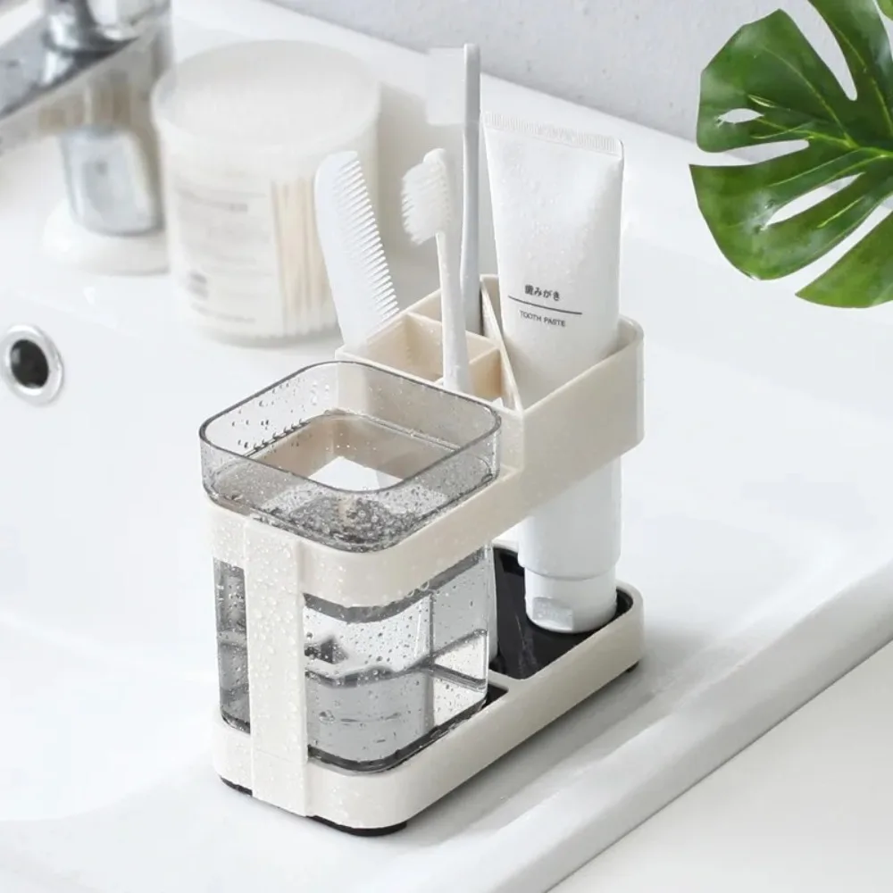 High Quality Organizer Electric Toothbrush Holder Hollow Design Dental Set Toothpaste Holder White Mouthwash Cup Toilet