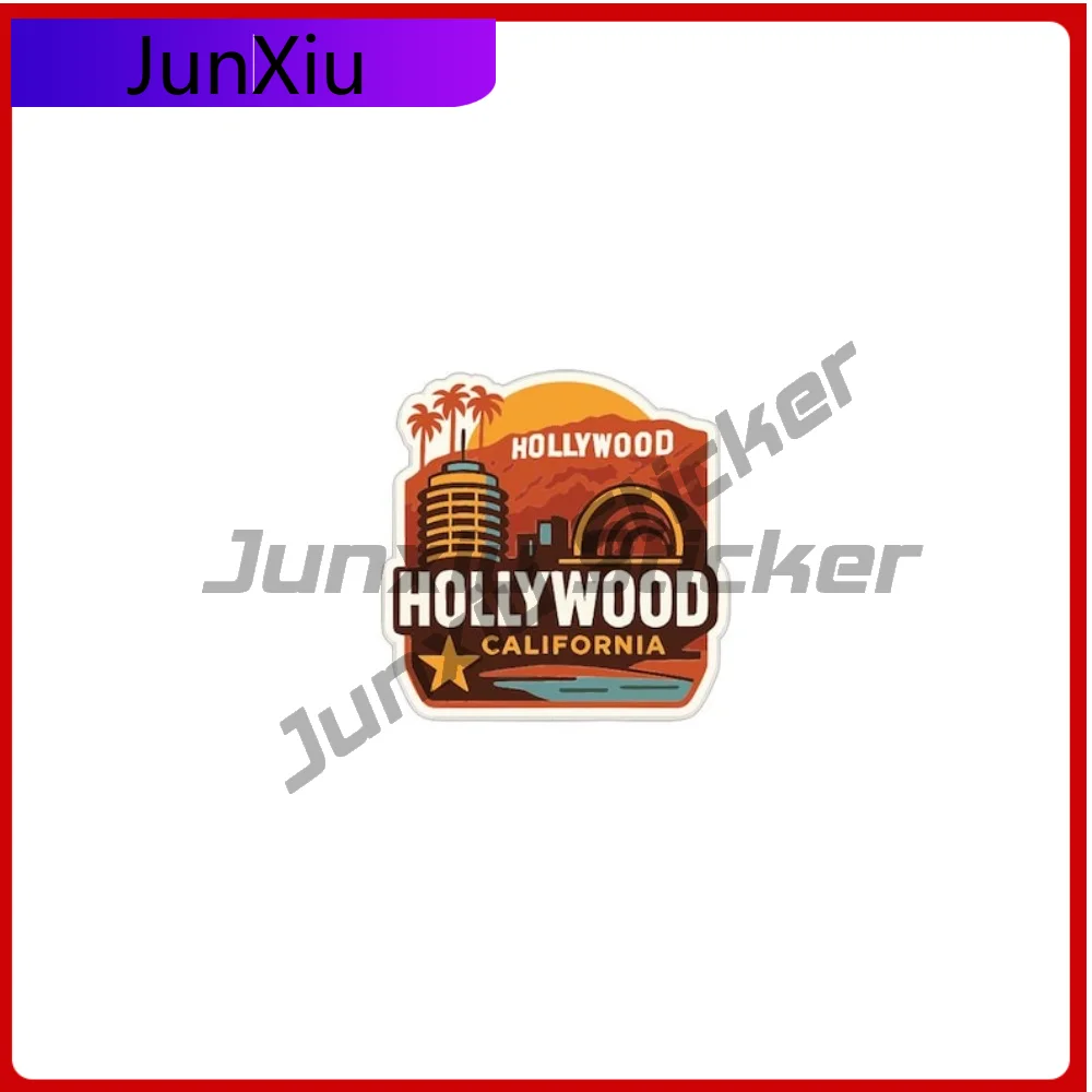 

Hollywood California Travel Waterproof Sticker Accessories Vinyl Decal Custom Vinyl Decals For Car Decoration Trunk Windshield