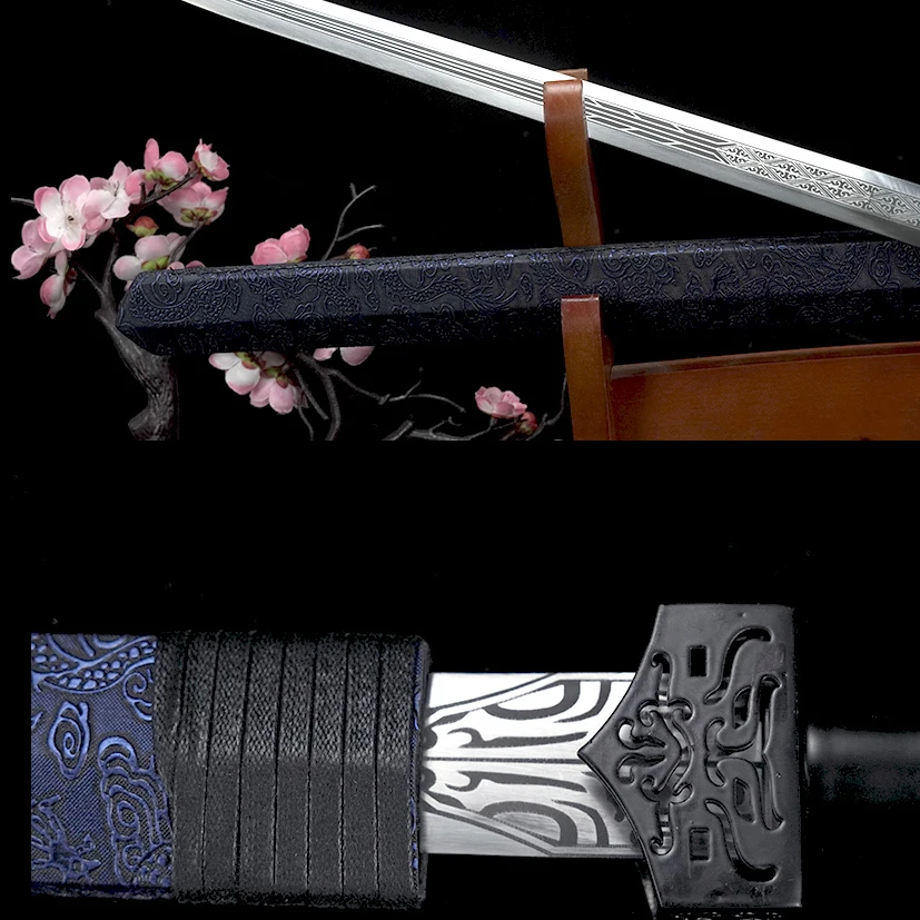 

102.5cm Crimson Sky Sword Medieval Chinese sword katana Battle Preparation full tang Stainless Steel Edge Cutting Ninja Kung Fu