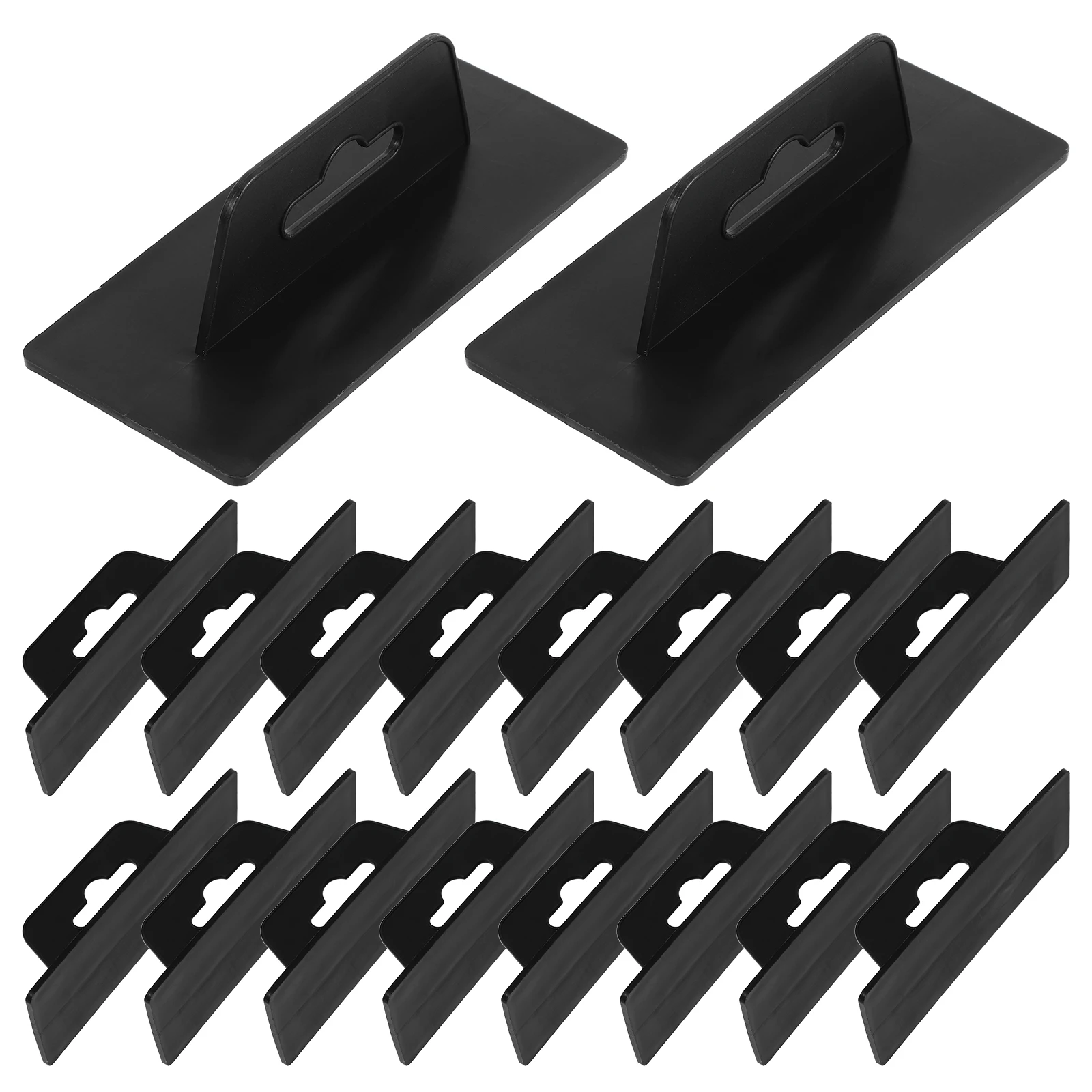 

20 Pcs Aircraft Hole Hooks Hang Tabs Round Box Plastic Retail Display Pegboard Tags Jewelry Stops Clothing Labels Storage