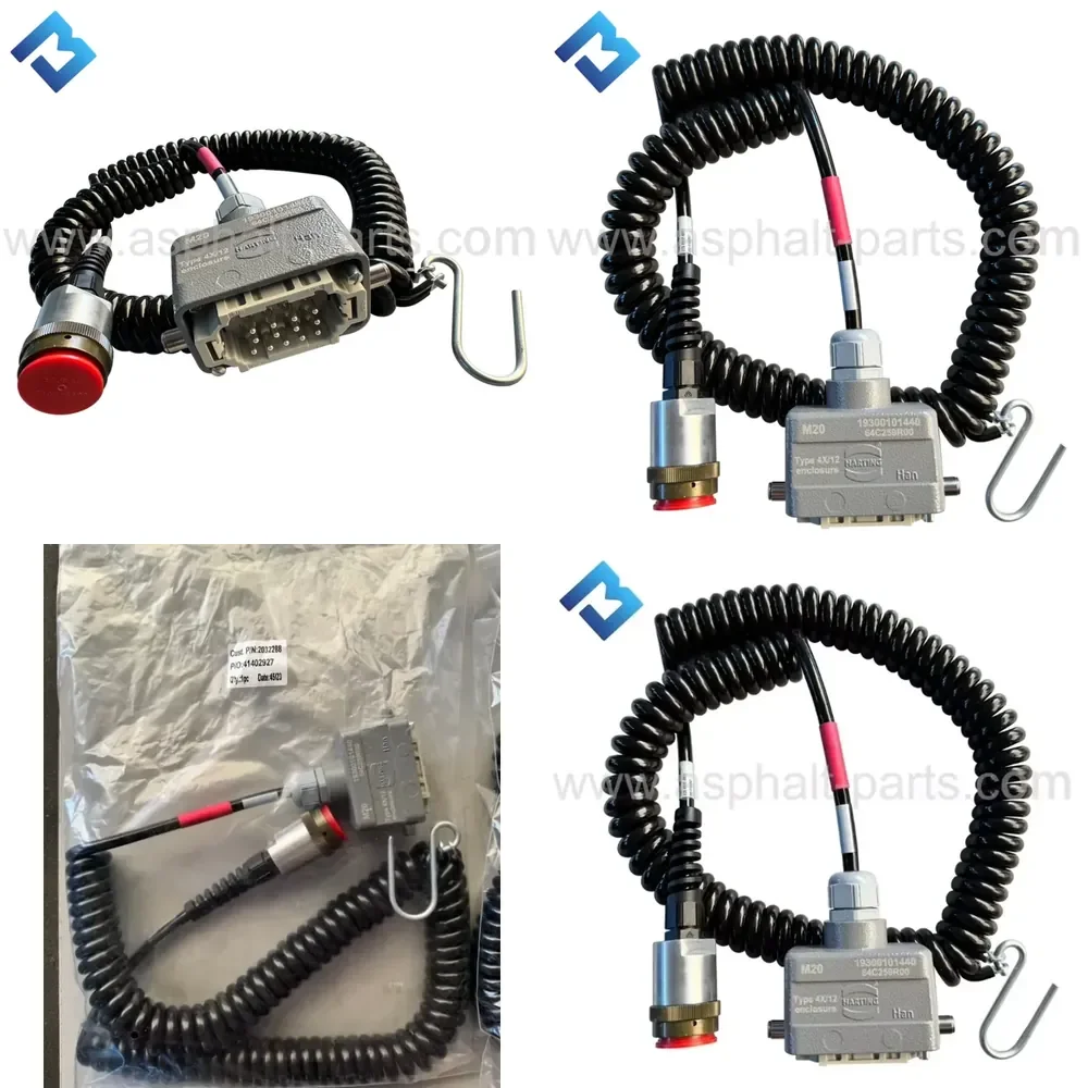 

2026 Hot Item Main Engine Cable 2032288 Side Controller Cable Spiral Harness 1.1M Host Power Line for Asphalt Paver