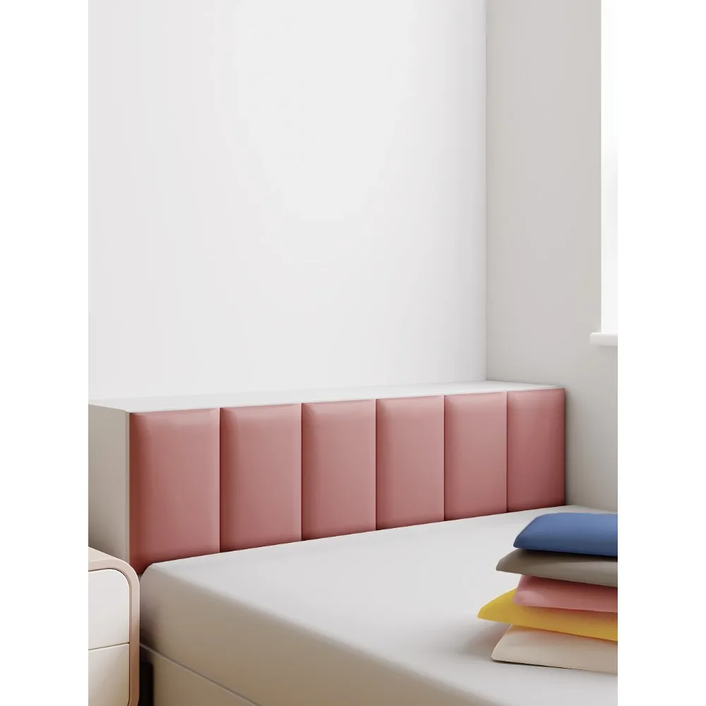 Wall Protection Headboards, Self-adhesive Wall Stickers,Tatami Wall Surround Soft Bag, Anti-collision Large Backrest Cushion