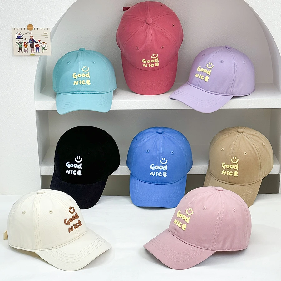

NEW Kids Summer Baseball Cap Adjustable Girl Boy Baby Cute Macaroon Solid Color GOOD Snapback Hat Outdoor Sun Caps Children