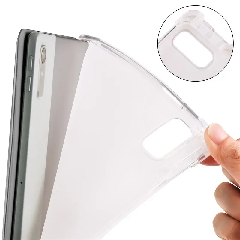 Tablet Case for Lenovo Tab P11 2nd Gen M11 2024 Case Pen Holder Trifold PU Flip Leather Soft Back Stand Tablet Protection Cover