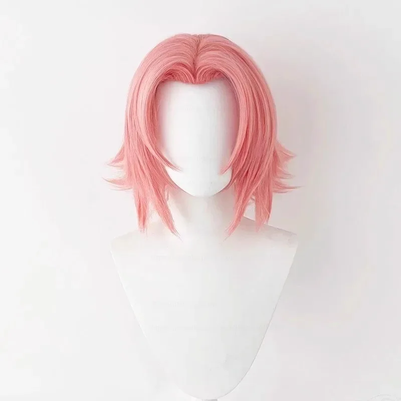 Anime Haruno Sakura Wig Short Pink Heat Resistant Girl Synthetic Hair Play Role Patry Wigs