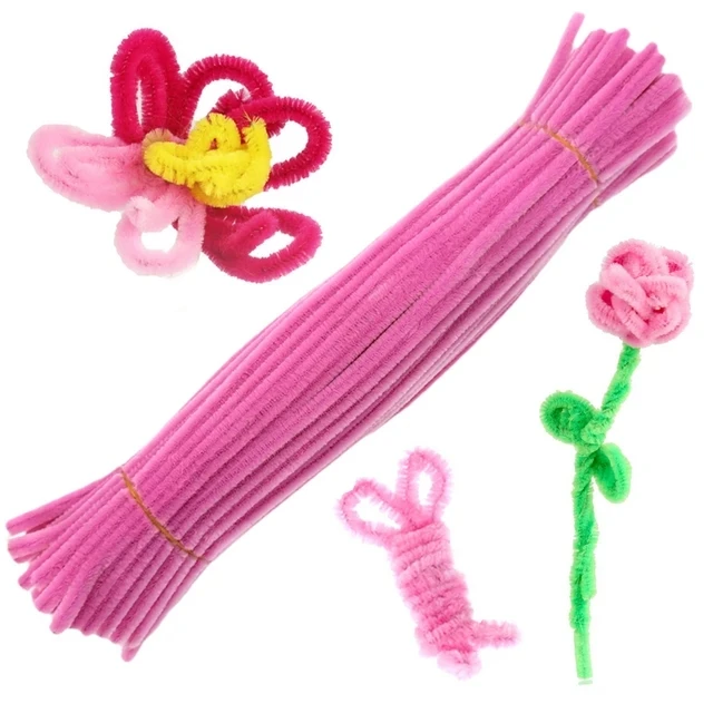 100 Stuks Twist Bar Chenille Stelen Aambeeld Draad Ambachtelijke Pijp Speelgoed Diy Strips Creatief Hobby Handgemaakt Materiaal Voor Diy Ambachtelijke Benodigdheden - afbeelding 1