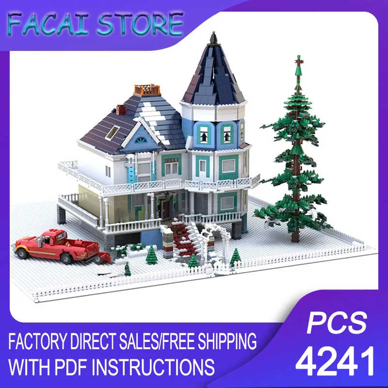 

Medieval Castle Model Moc Building Brick Modular Medieval Town Square Model Technology Blocks Christma DIY Toy Construction Gift
