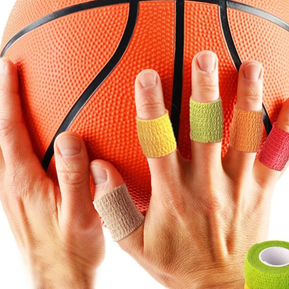 1Roll Elastic Bandage For Joint Knee Finger Protection Bandage Self Adhesive Sport Wrap Tape Breathable Protective Tools