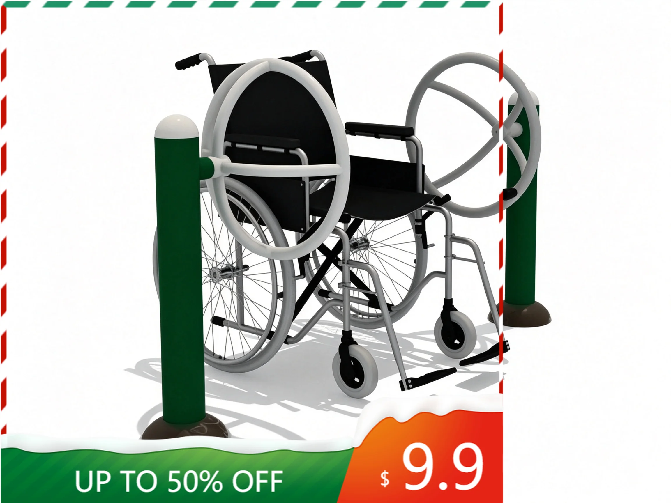 Durable Galvanized‑Steel Wheelchair‑Accessible Independent Outdoor Fitness Station for Disabled Public Exercise