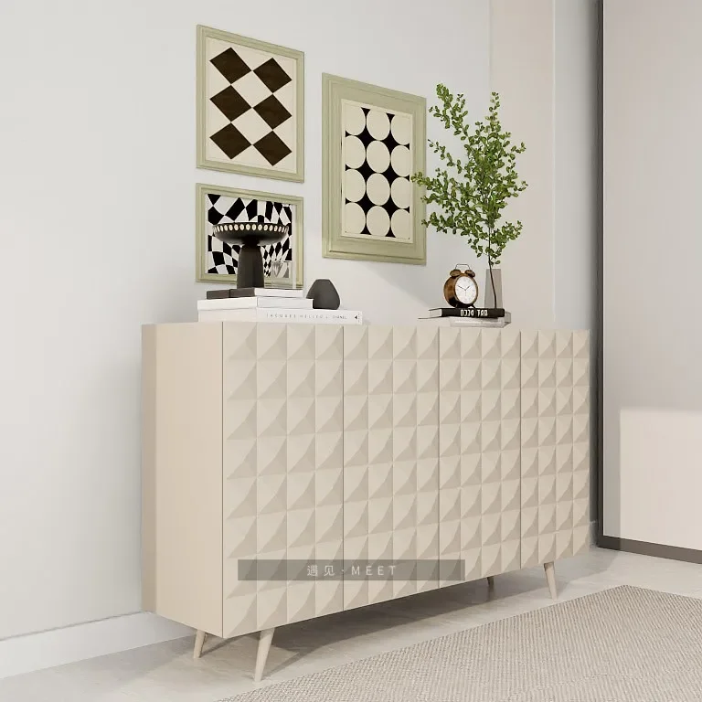Simple modern paint dining side cabinet tea cabinet after entering the house modern silent style entrance cabinet