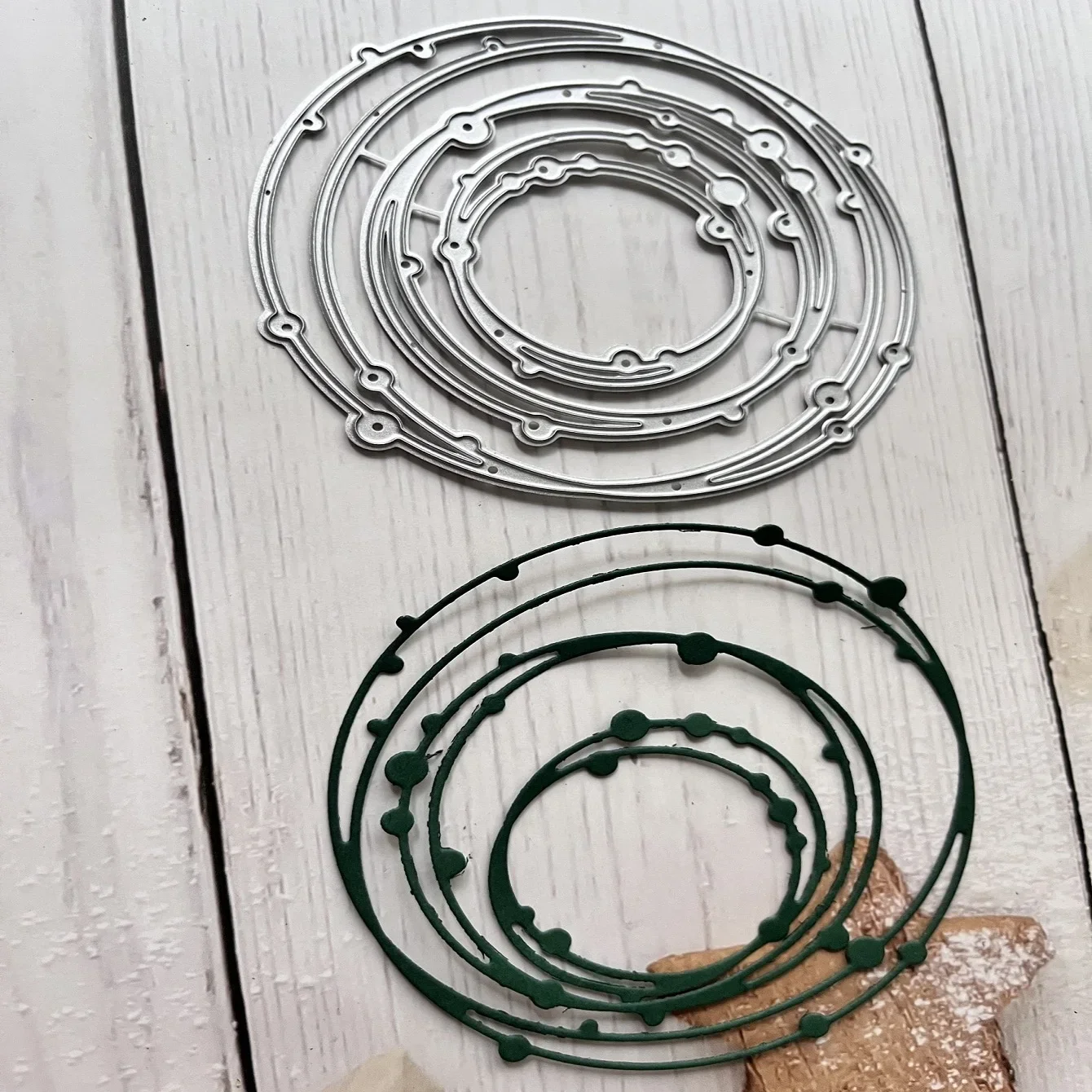 3D Spotty Line Circle Metalen stencil mal Stansmessen decoratie plakboek stansen Album Papier Ambachtelijke Embossing DIY Kaart Ambachten