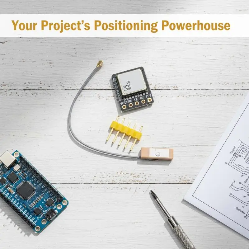 High Precision GPS Positioning Module With Antenna And Pin Headers Perfect For Drone Projects