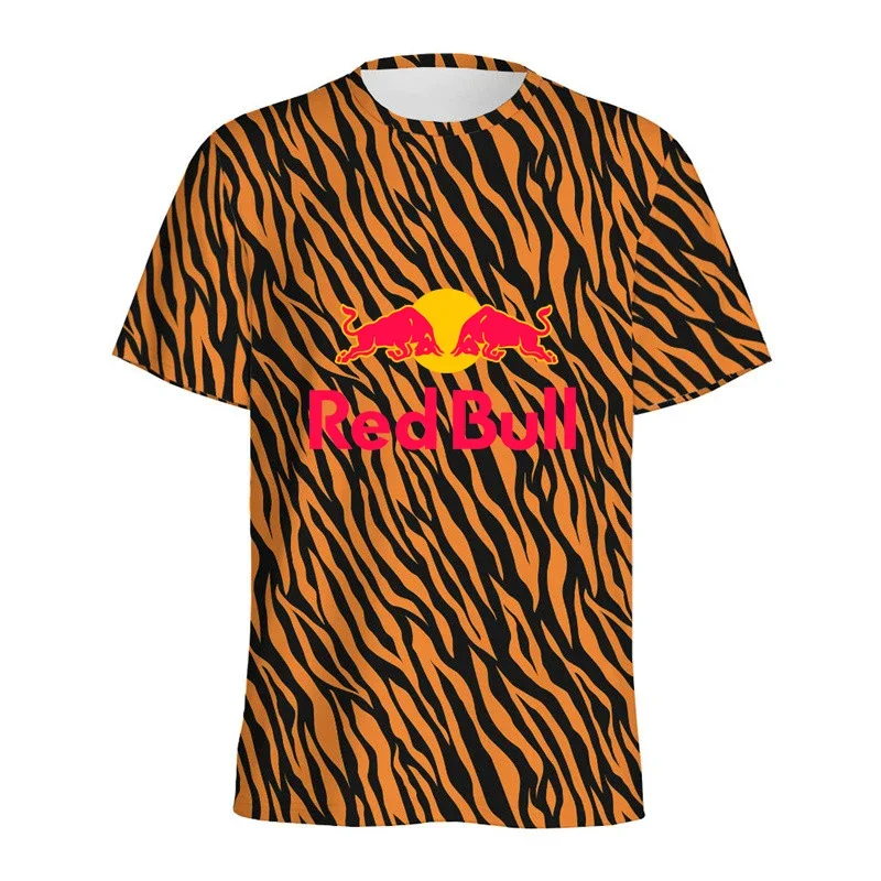 Red Bull Camouflage 3D Printed T-Shirt Men's Camouflage Graphic T-Shirt Street Style Tops Short Sleeve Summer Loose Fit T-Shirt