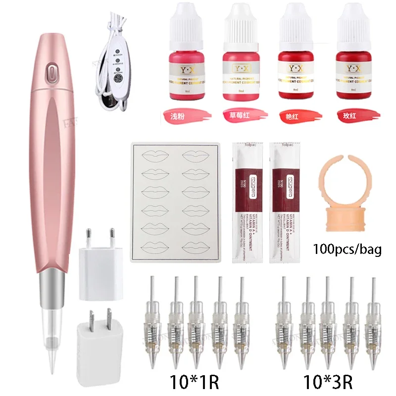 Tattoo Machine Microblades Kit Permanent Makeup Eyebrow Lip Set Universal Body Art Supplies for Microblading Equipment Lips Set