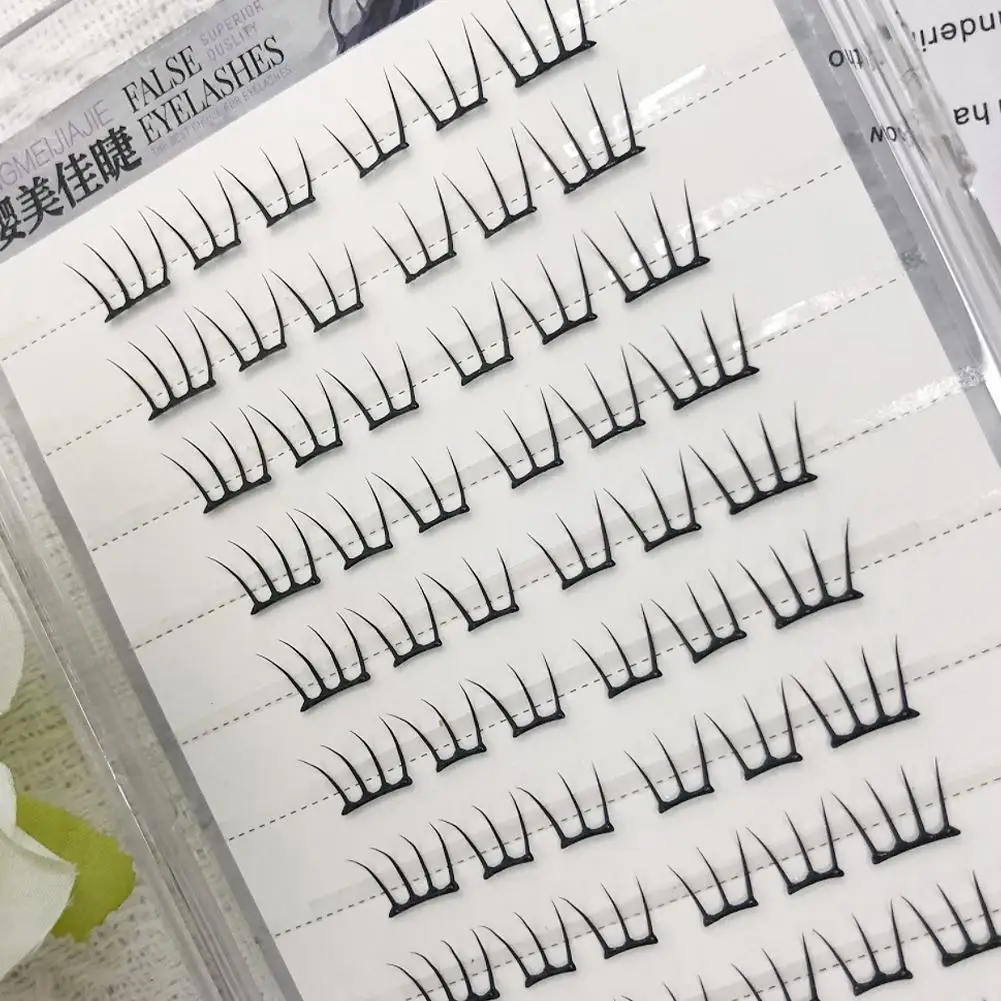 11-13mm 한국 스타일 글루 프리 얇은 인조 속눈썹 재사용 가능한 자연스러운 아이돌 속눈썹 소녀용 DIY 메이크업 용품