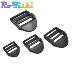 5 Pcs/Pack Ladder Lock Slider Plastic Buckles Backpack Straps Webbin 20mm 26mm 31mm 38mm Black