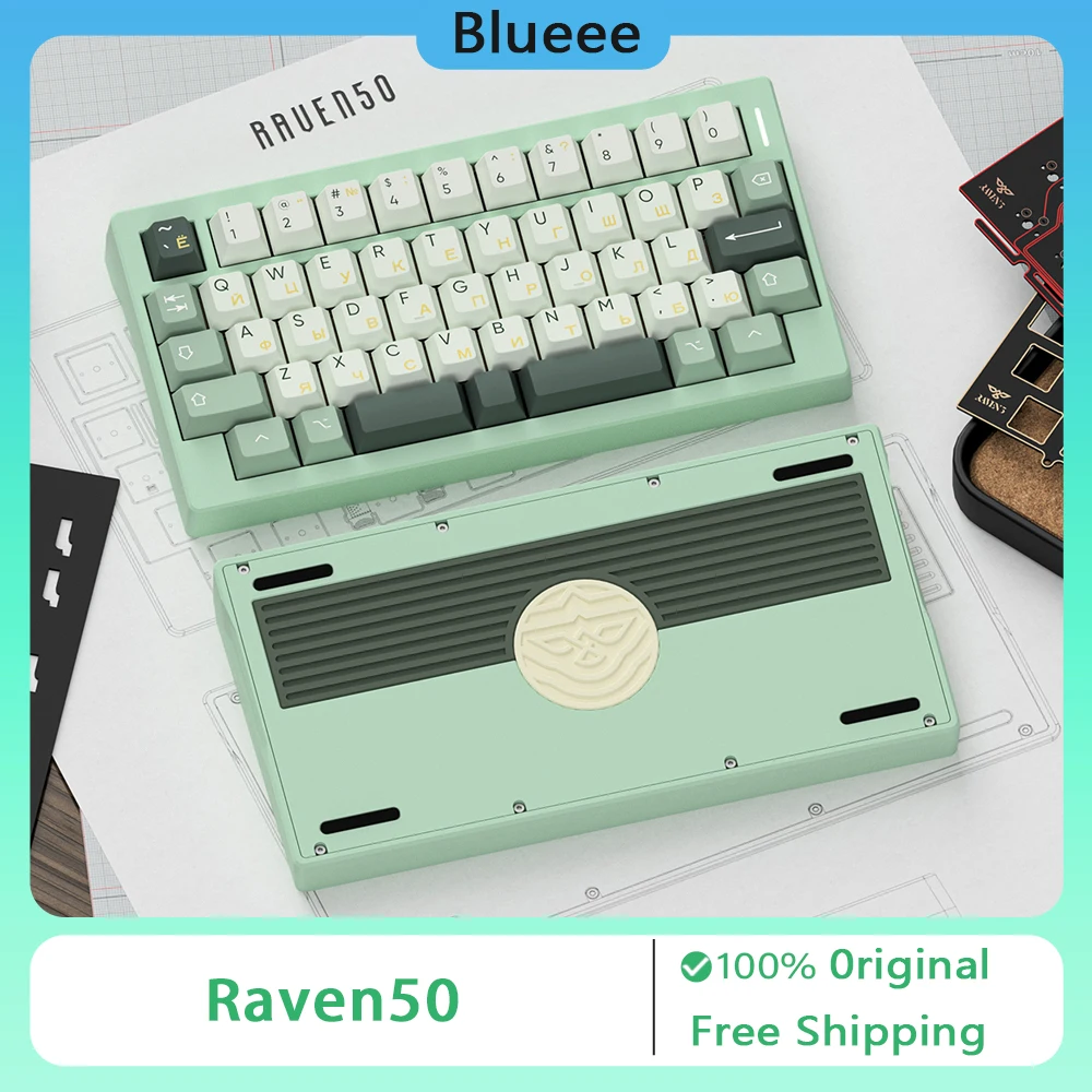 Raven50 Mechanical Keyboard Kit Wireless Bluetooth Tri Mode Gasket Single Key Slotting Custom Keyboard Kit PC Accessories Gift