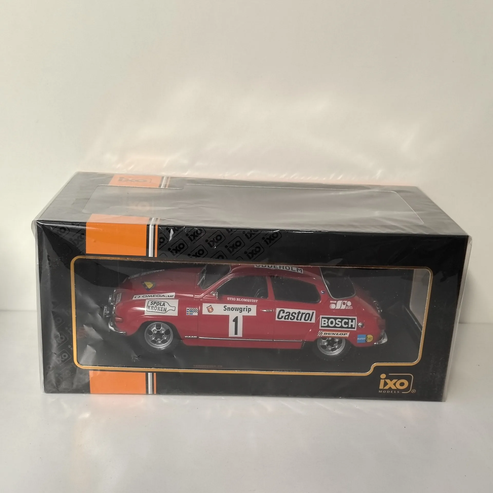 Diecast IXO Escala 1/18 SAAB 96 V4 # 1 modelo de coche de aleación Saab Racing G7 1973