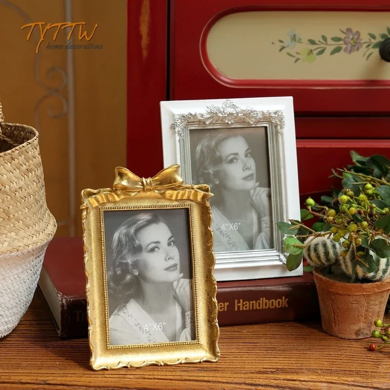 European vintage classic pattern resin picture frame graduation season Valentine's Day wedding gift home accessories picture fra