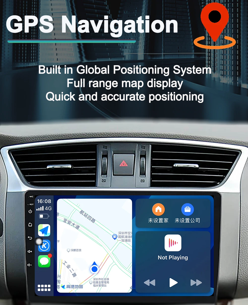 راديو السيارة أندرويد 15 شاشة Carplay لتويوتا كامري 7 XV 40 50 2006 -2011 الوسائط المتعددة الملاحة فيديو Autoradio ستيريو NO 2din #4