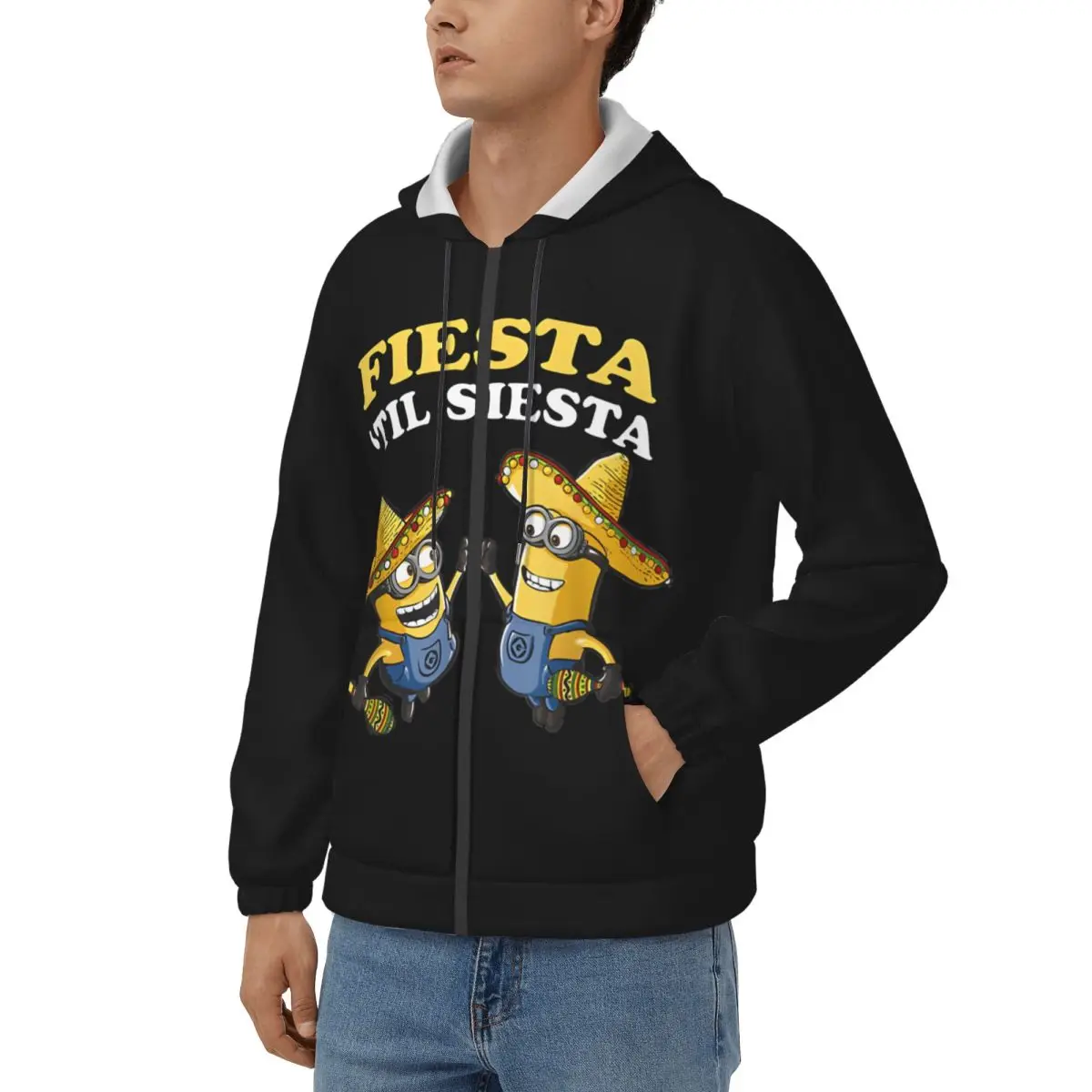 Despicable Me Minions Sombrero Portrait Men Hoodie Despicable Me Minions Clothing  Crazy Hoodies Adult