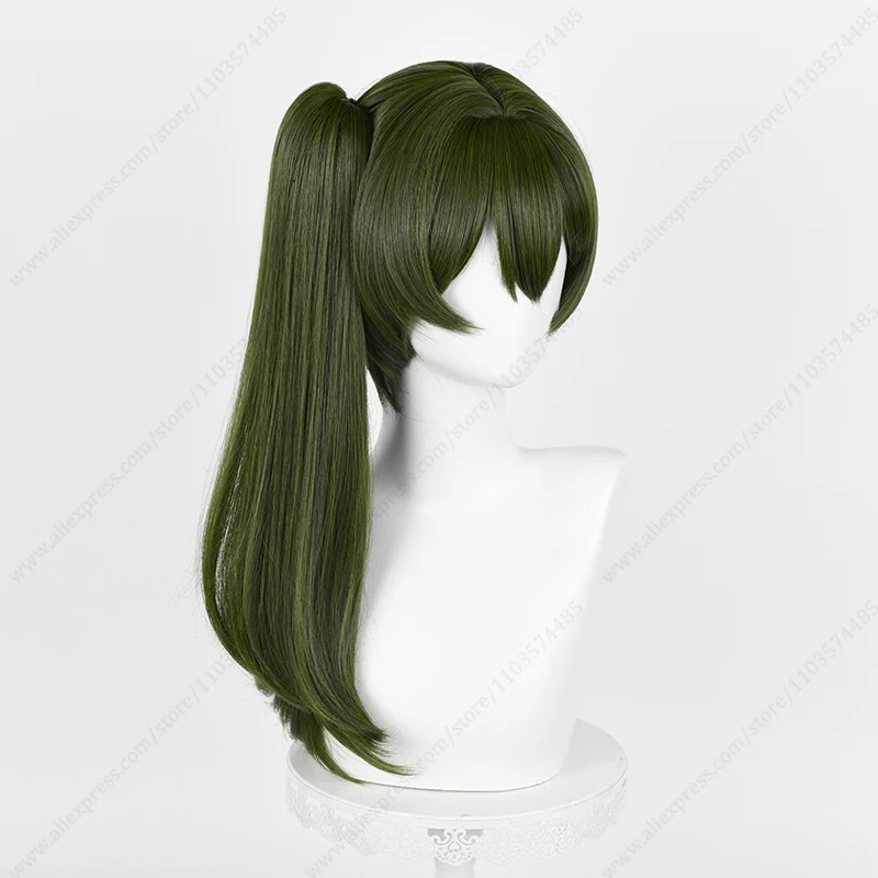 Ubel Cosplay Peruca 50 cm de comprimento rabo de cavalo cabelo sintético resistente ao calor