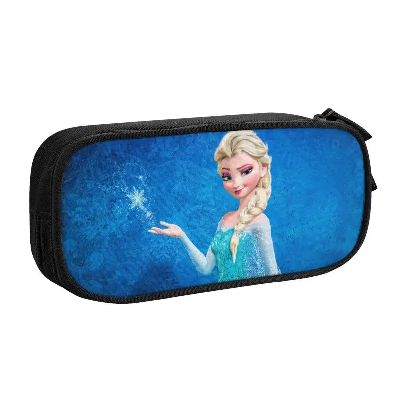 Custom Frozen Elsa Cartoon Anime Kawaii Pencil Cases Boy Girl Large Capacity Pencil Bag School Accessories