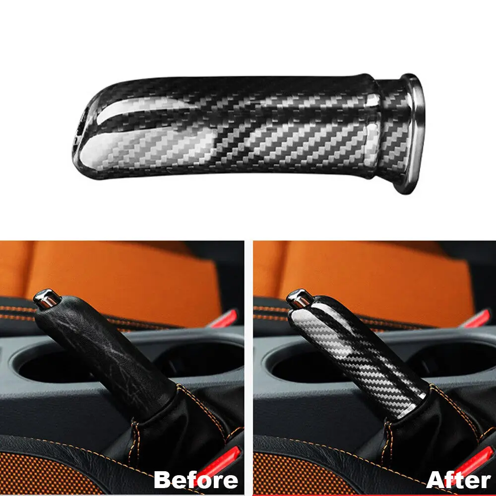 Carbon Fiber Interior Hand Brake Handbrake Grip Trim Cover For Ford Ranger