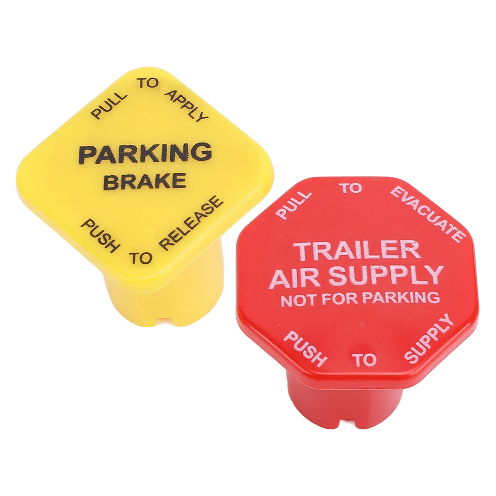 Yellow Semi Truck Parking Brake Knob Red Trailer Air Brake Knob Threaded Type 298818 298817 For Peterbilt /Kenworth Truck