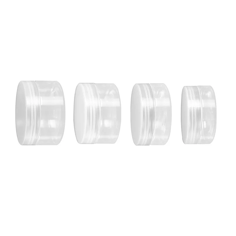 

36Pcs Plastic Clear Jar 50ml 60ml 80ml 100ml Empty Cream Container Refillable Cosmetic Pots Wide Mouth Bottles