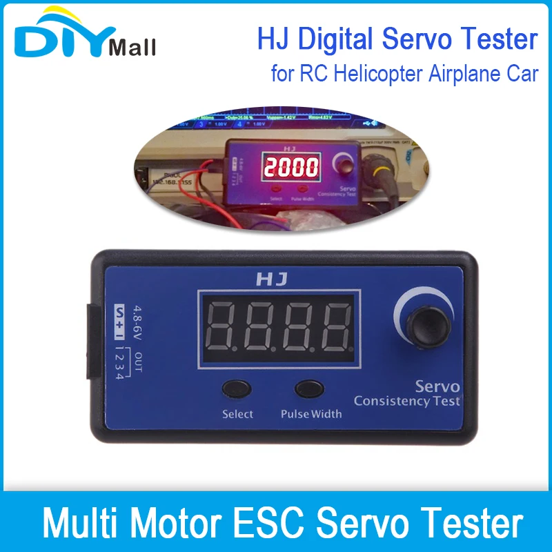 Portable ESC Consistency Control Tester HJ Digital Servo Tester for RC Helicopter Airplane Car RC Helicopter Tester Tool