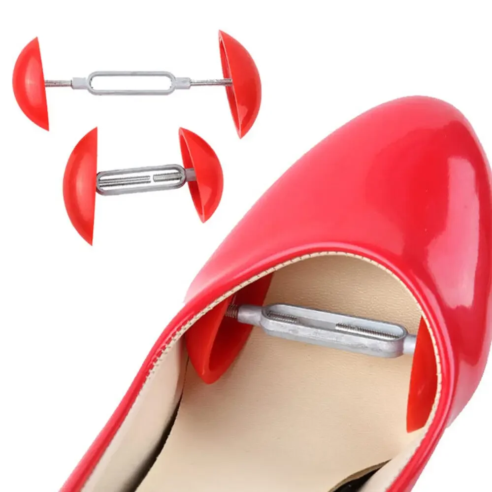 2PCS Good quality Portable Mini ABS Aluminum Shoes Stretchers Width Extender Adjustable Shoe Aid Men Women Shoe Trees