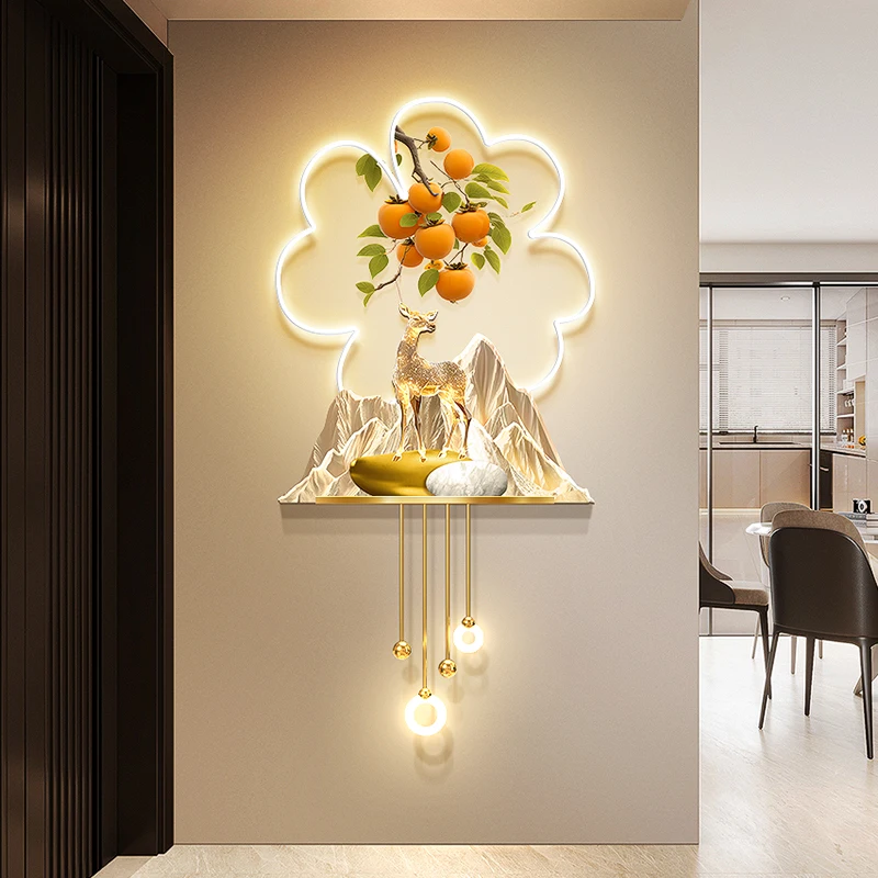 Mural Lamp LED Wall Lamp Entrance Hall Living Room Decoration Painting Corridor Hallway Entrance With Lamp Deer Minimalist