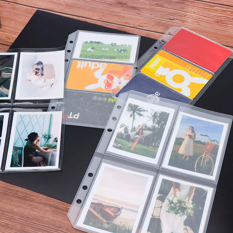 A5 A6 Transparent PVC File Folders Loose Leaf Bag Notebook Document Filing Bag
