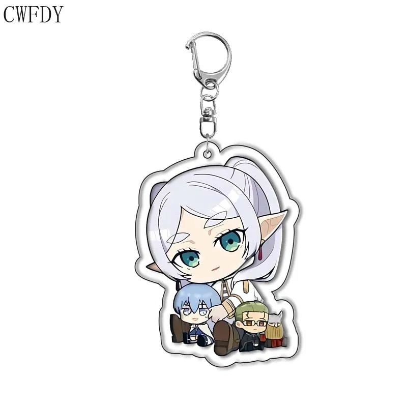 Women Men Arcylic Keychain Anime Frieren At The Funeral Key Chain Cartoon Cartoon Figures Himmel Frieren Cosplay Pendant Chaveio