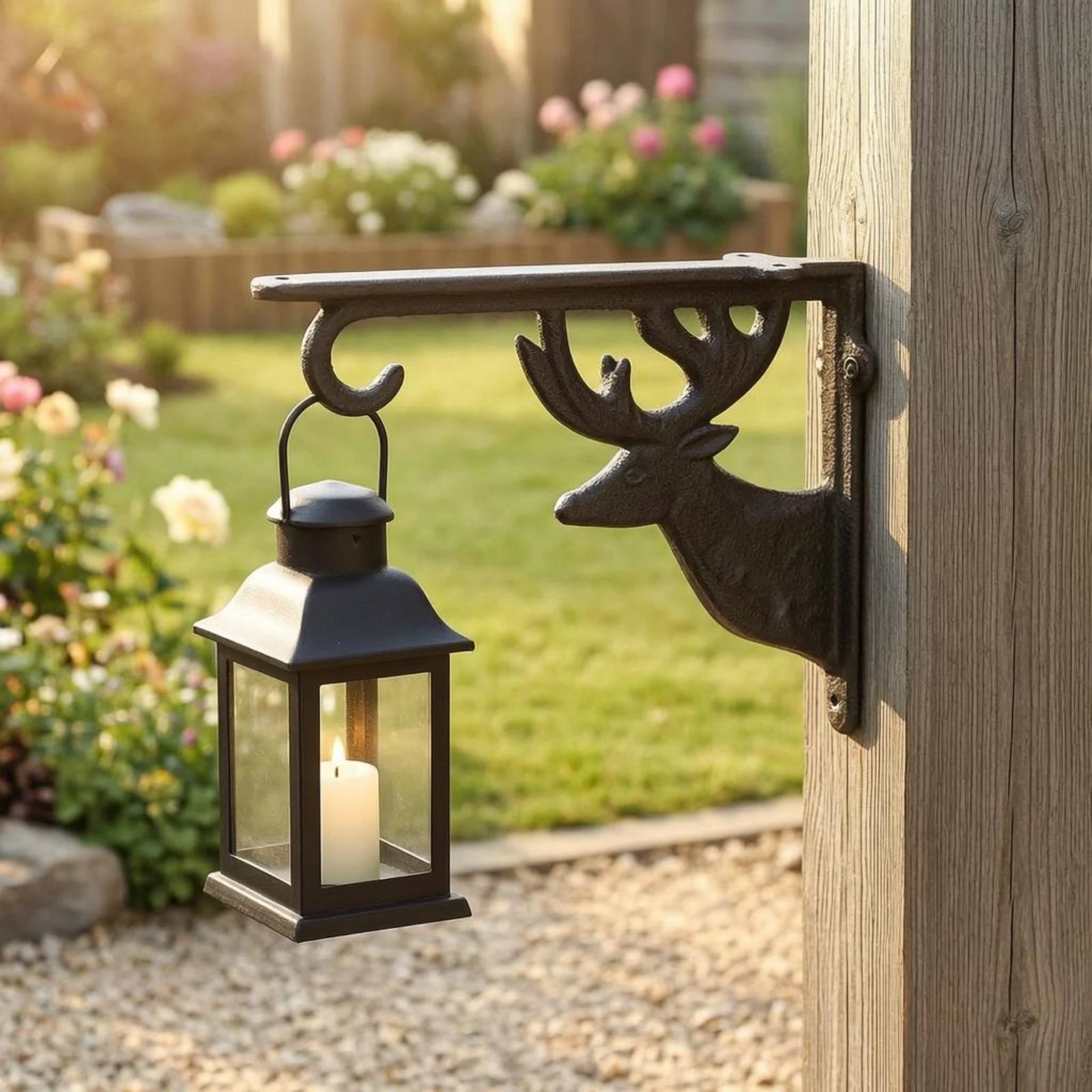 

L-Shaped Shelf Bracket Rustic Cast Metal Shelf Bracket